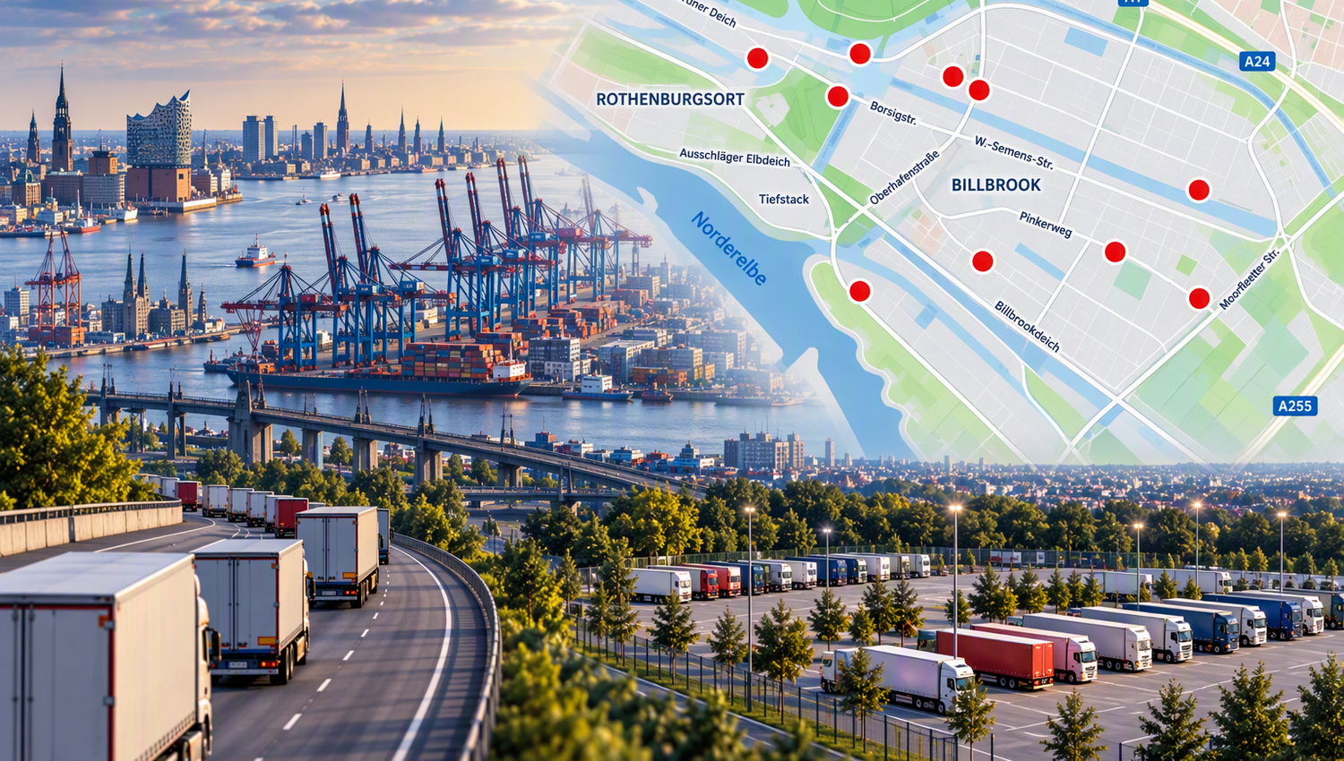 Dezentrale LKW-Vorstauplätze Billbrook/Rothenburgsort
